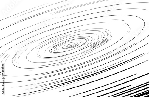 Outlined Fast Moving Whirlpool Illustration