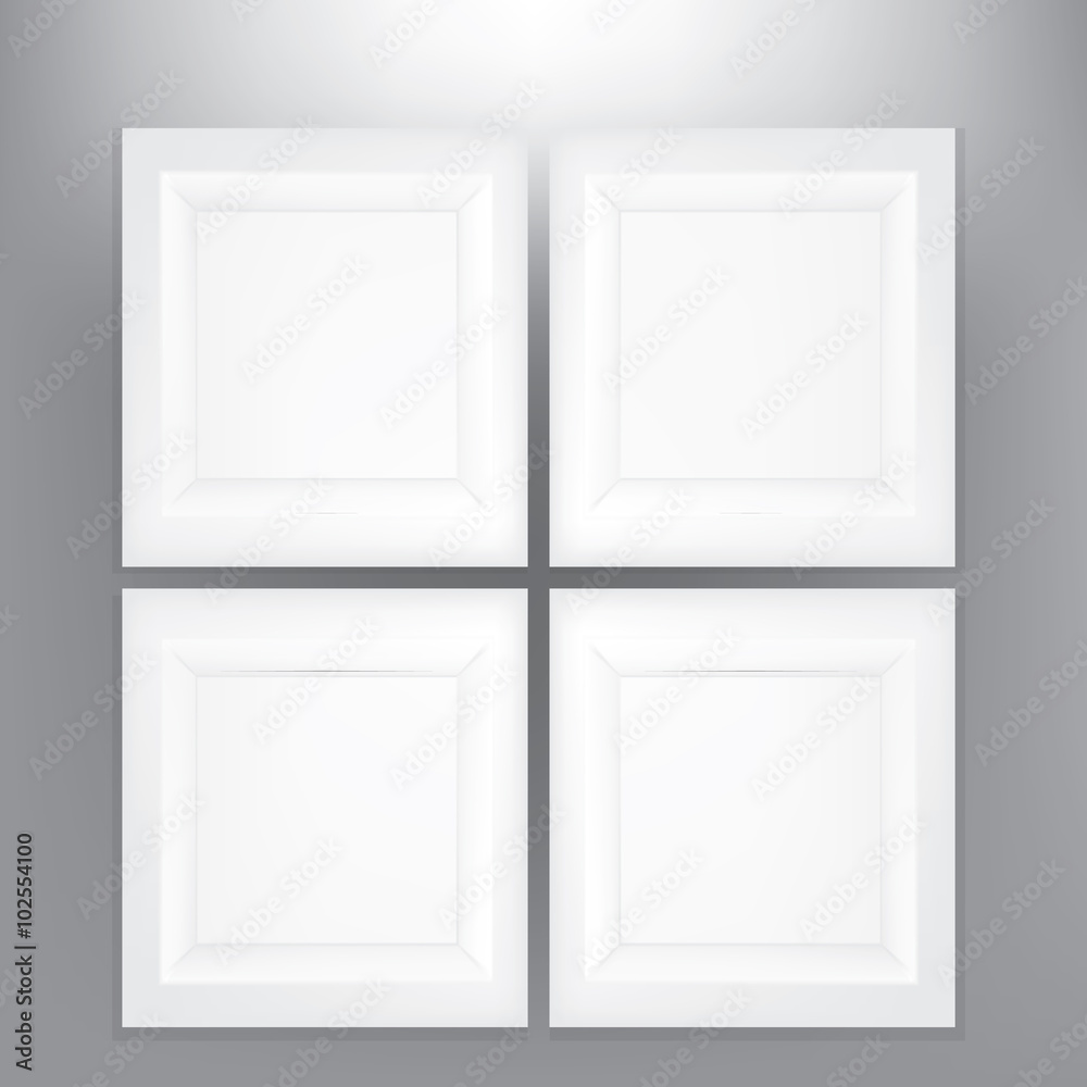 VECTOR ADS: white gray photo frame on Isolated gray background. Mock-up template ready for design. VECTOR ADS: white gray photo frame on Isolated gray background. Mock-up template ready for design.