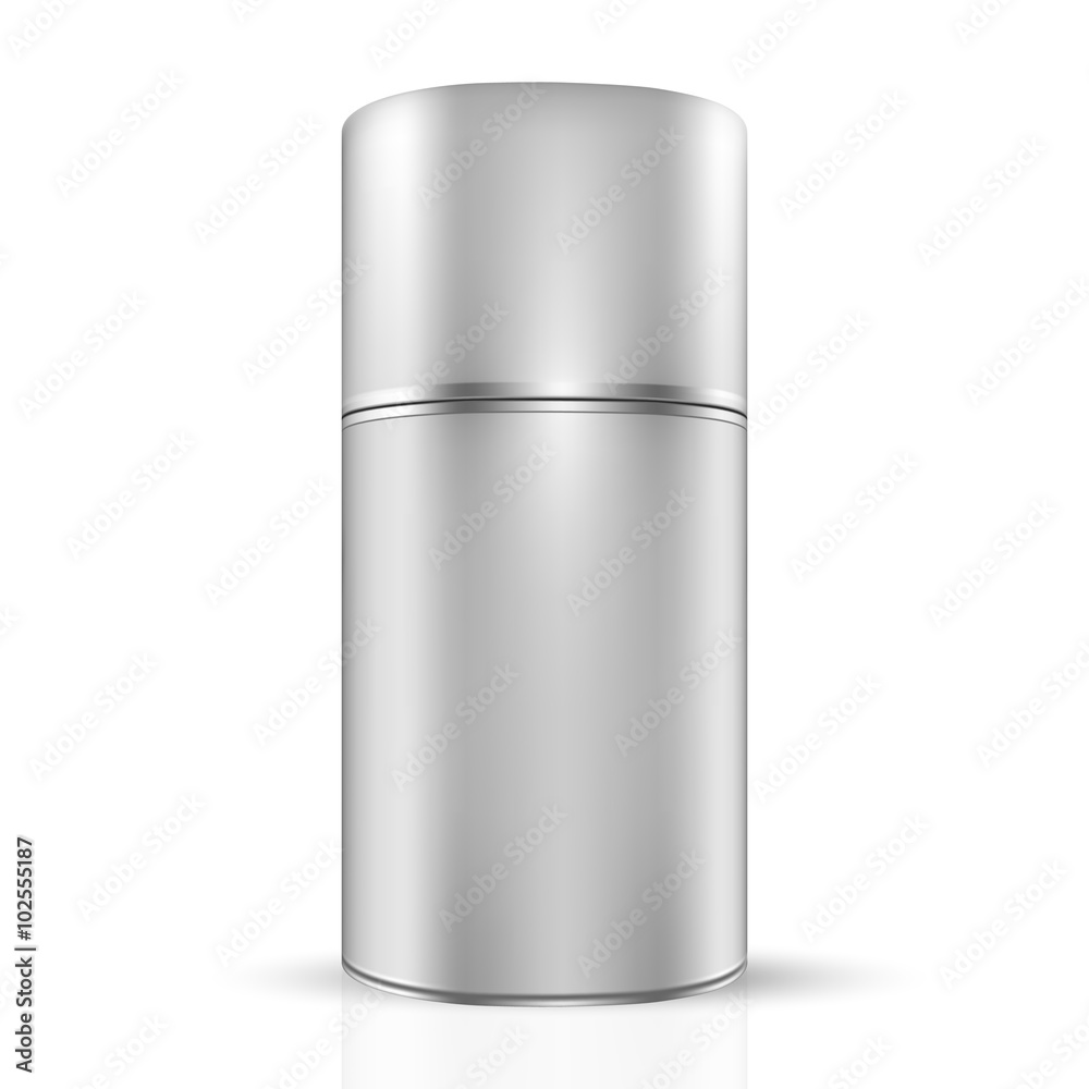 VECTOR PACKAGING: White gray round container on isolated white background. Mock-up template for design. VECTOR PACKAGING: White gray round container on isolated white background. Mock-up template for design.