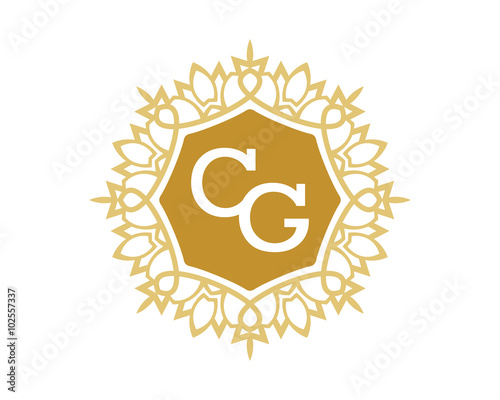 CG initial royal letter logo 