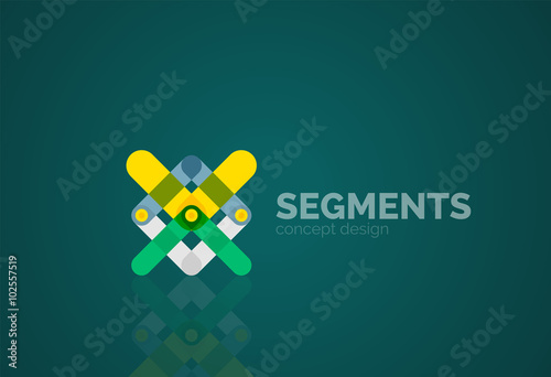 Vector outline minimal abstract geometric logo