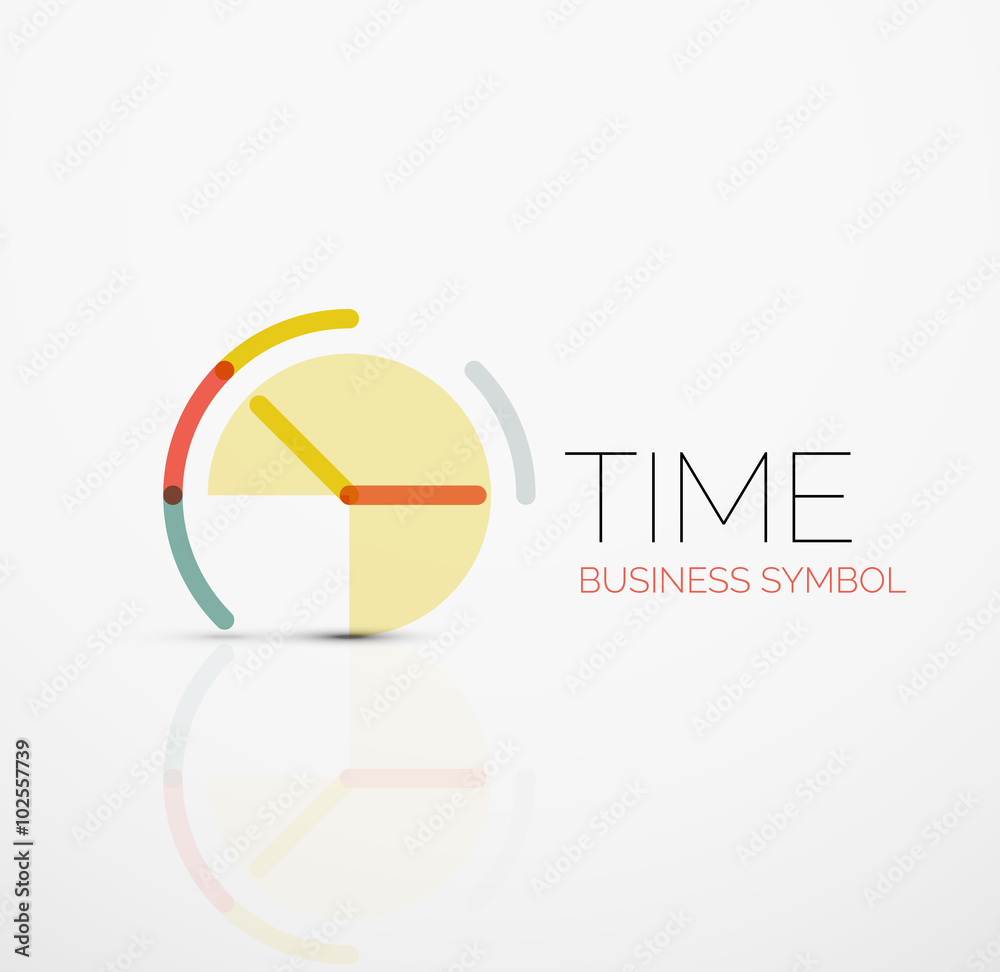 Vector abstract logo idea, time concept or clock business icon. Creative logotype design template Vector abstract logo idea, time concept or clock business icon. Creative logotype design template