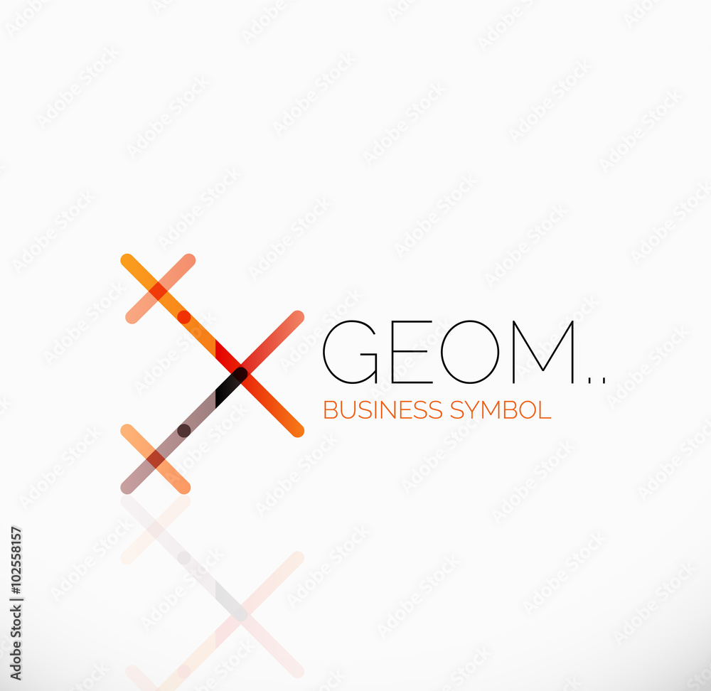 Logo, linear abstract geometric icon Logo, linear abstract geometric icon