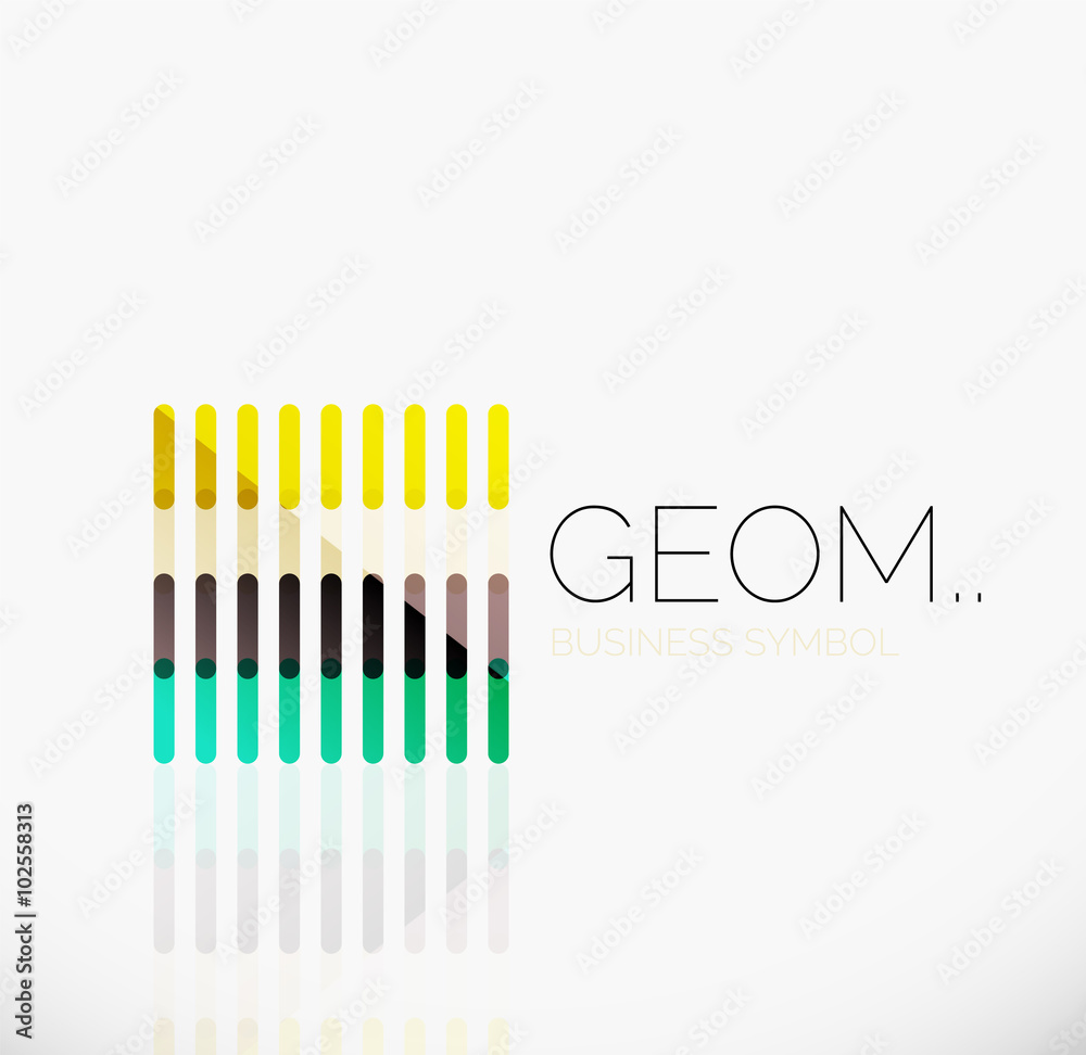 Logo, linear abstract geometric icon Logo, linear abstract geometric icon