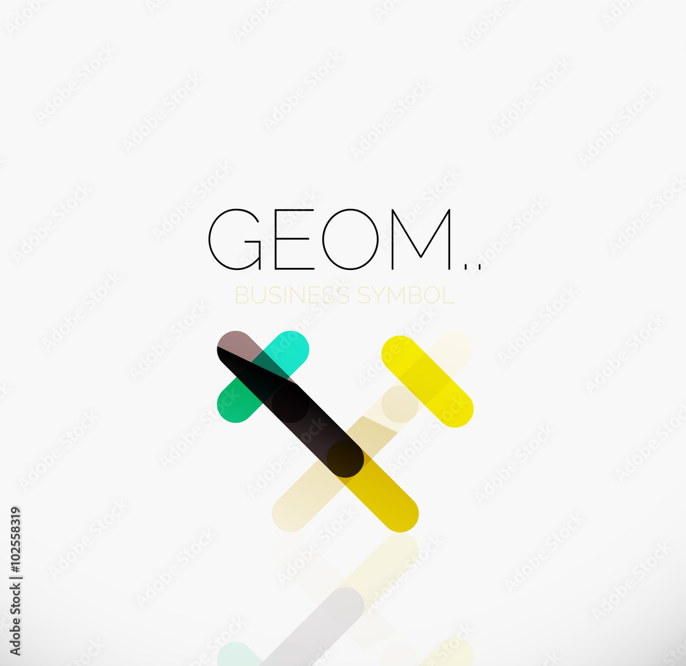 Logo, linear abstract geometric icon