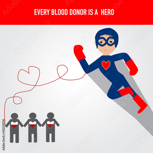 People are hero for blood donation vector .Illustration EPS10.