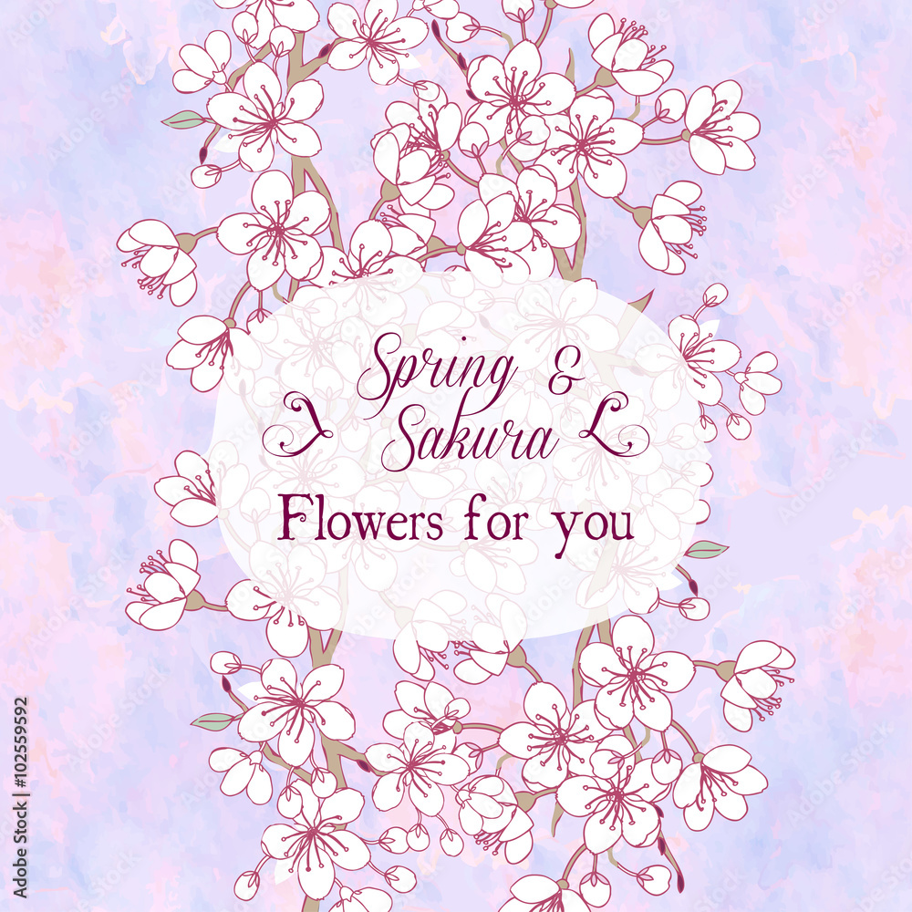 Background with Sakura Background with Sakura