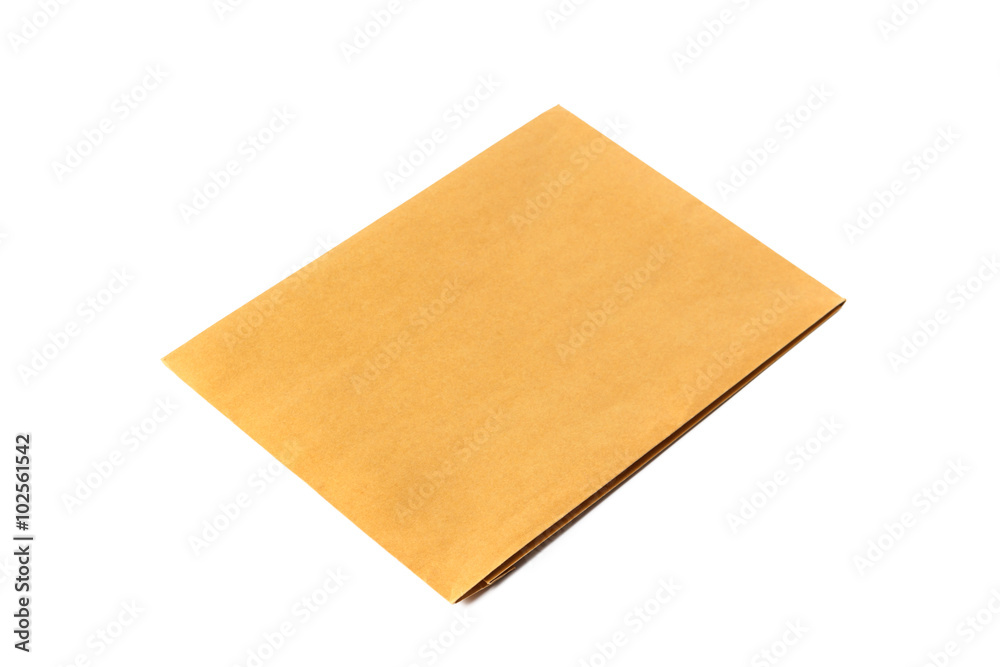 Brown envelope isolated on white Brown envelope isolated on white