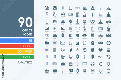 Set of office icons