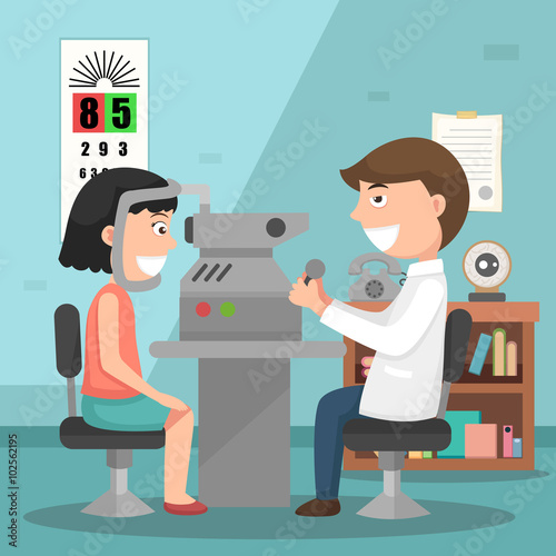 Doctor performing physical examination illustration