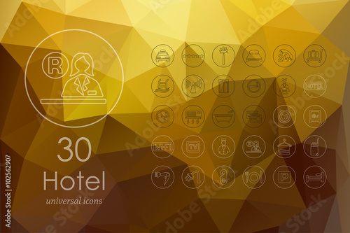 Set of hotel icons