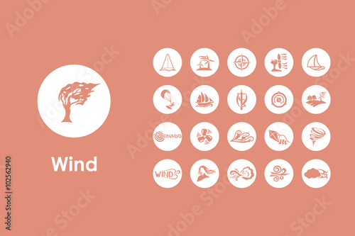 Set of wind simple icons