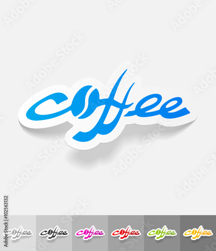 realistic design element. COFFEE