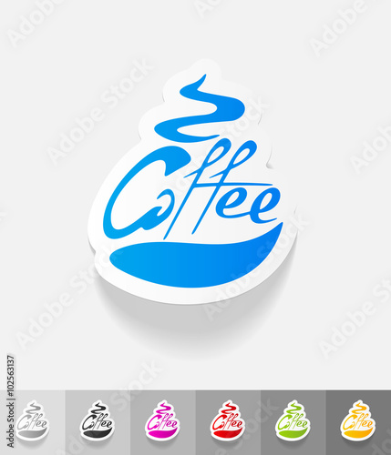 realistic design element. coffee