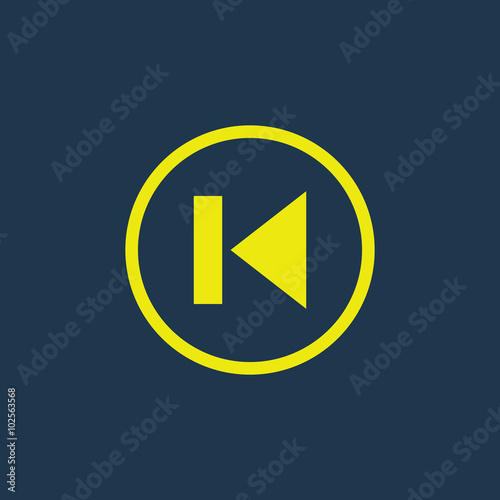 Yellow icon of Previous Track on dark blue background. Eps.10 Free Download Yellow icon of Previous Track on dark blue background. Eps.10 - GFXLoad