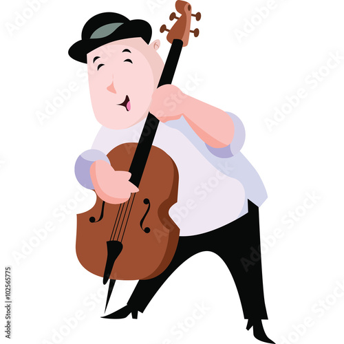 Musician play music instrument illustration vector