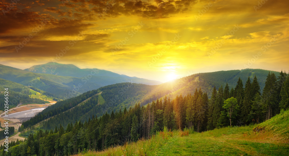 beautiful mountain landscape and sunrise beautiful mountain landscape and sunrise