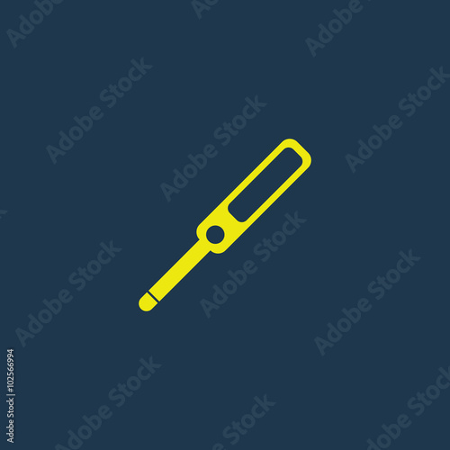 Yellow icon of Pregnancy Strip on dark blue background. Eps.10