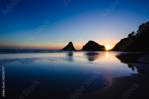 Heceta Head Beach at Sunset on the Oregon Coast