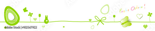 Schleife Grün Ostern Ostereier Eier Banner Band