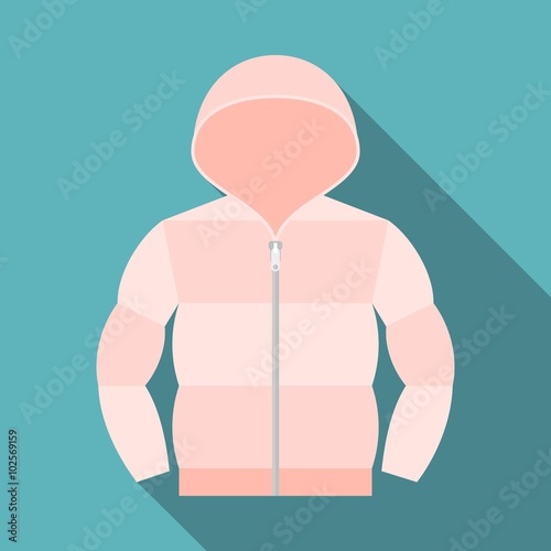 Vector duvet coat, flat design