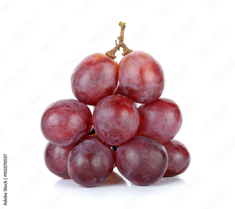 Red grape isolated on the white background Red grape isolated on the white background