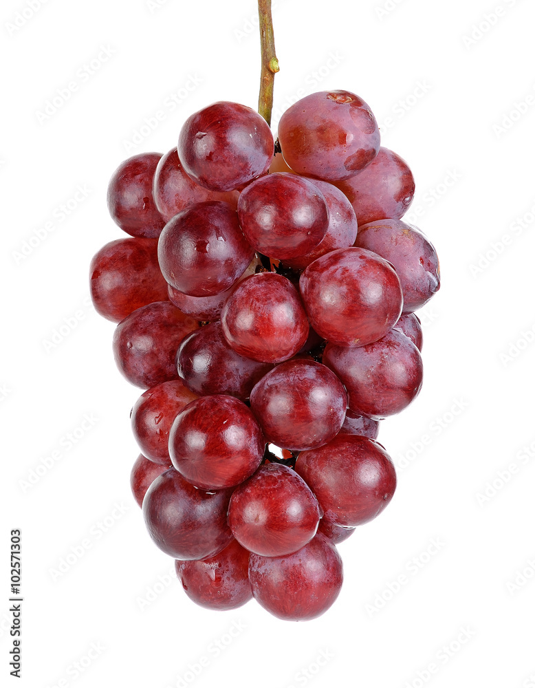 Red grape isolated on the white background Red grape isolated on the white background