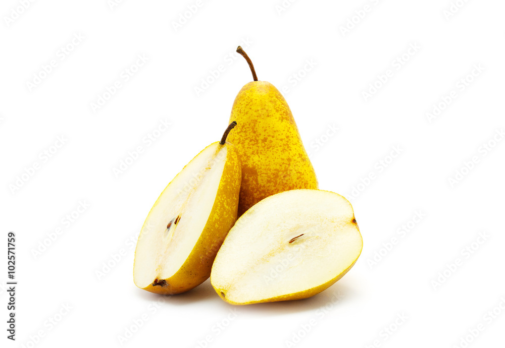 Ripe pears isolated on white background Ripe pears isolated on white background