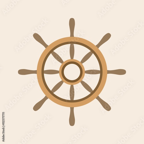 Vector helm icon, flat design
