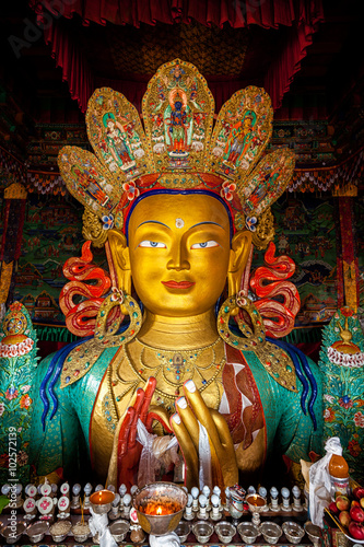 Maitreya Buddha in Thiksey Gompa