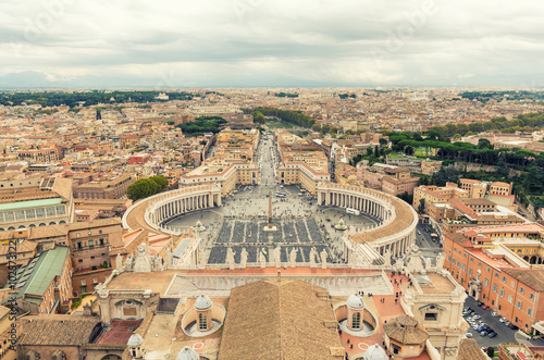 view on Vatican city and Rome, Europe