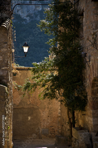 Farena village in Prade Mountains in Tarragona, Catalonia, Spain photo