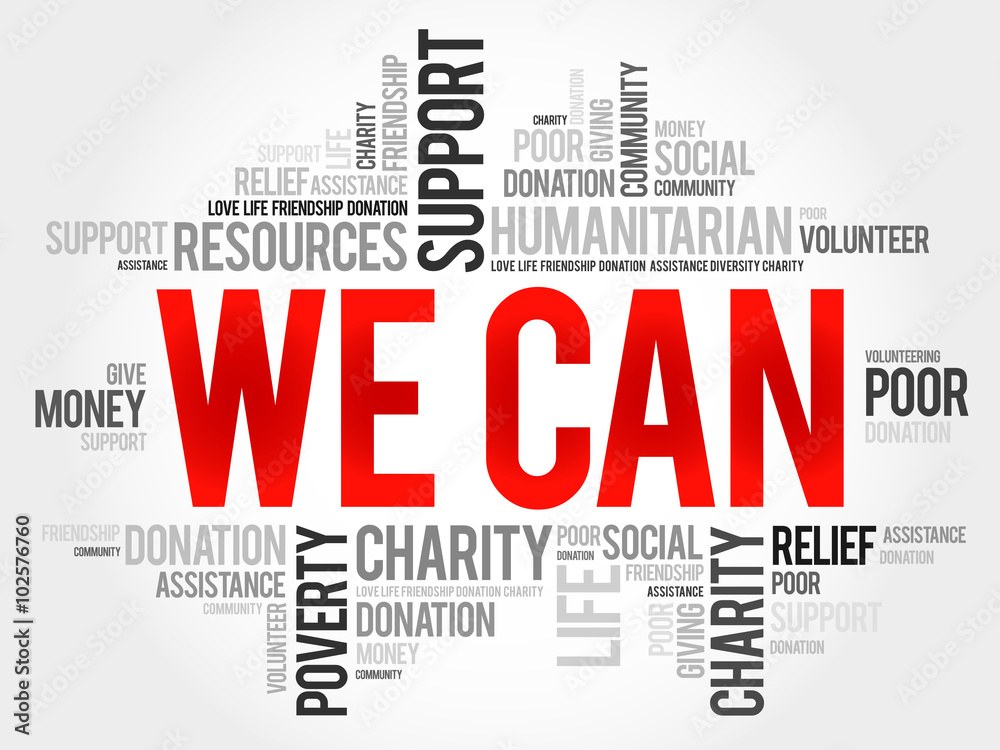 Obraz premium We Can, word cloud concept