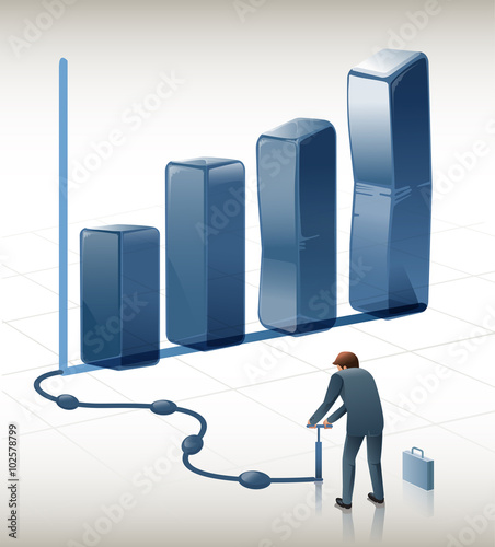 Photos Businessman creating graphs