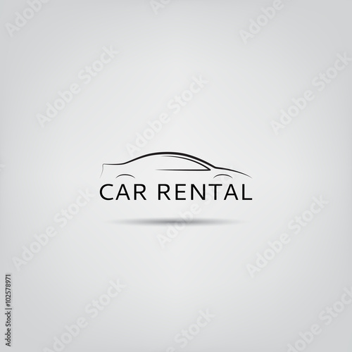 Vector template of car rental logo. Logo template for your desing.
