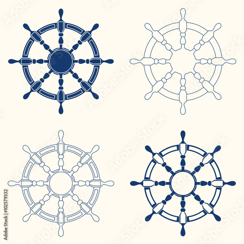 Set of 4 steering wheels