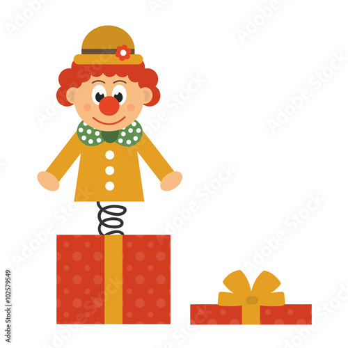 clown and box