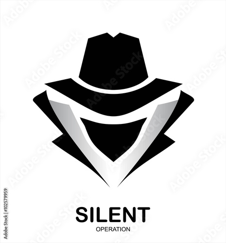 Secret service agent icon. Incognito. hacker. spy agent. underco