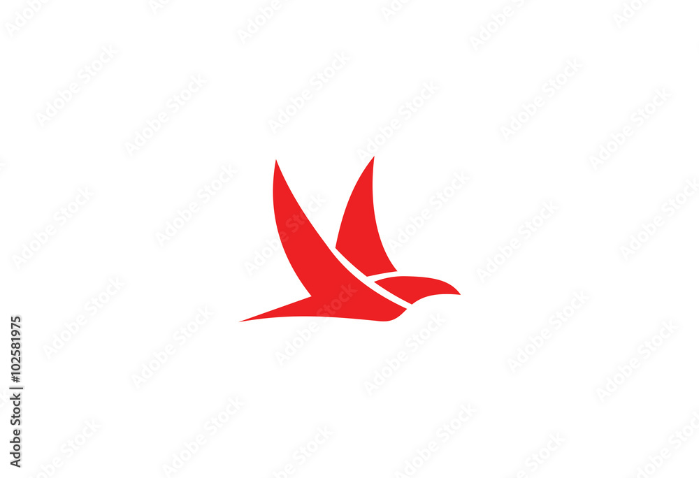 Naklejka premium red falcon fast flight logo