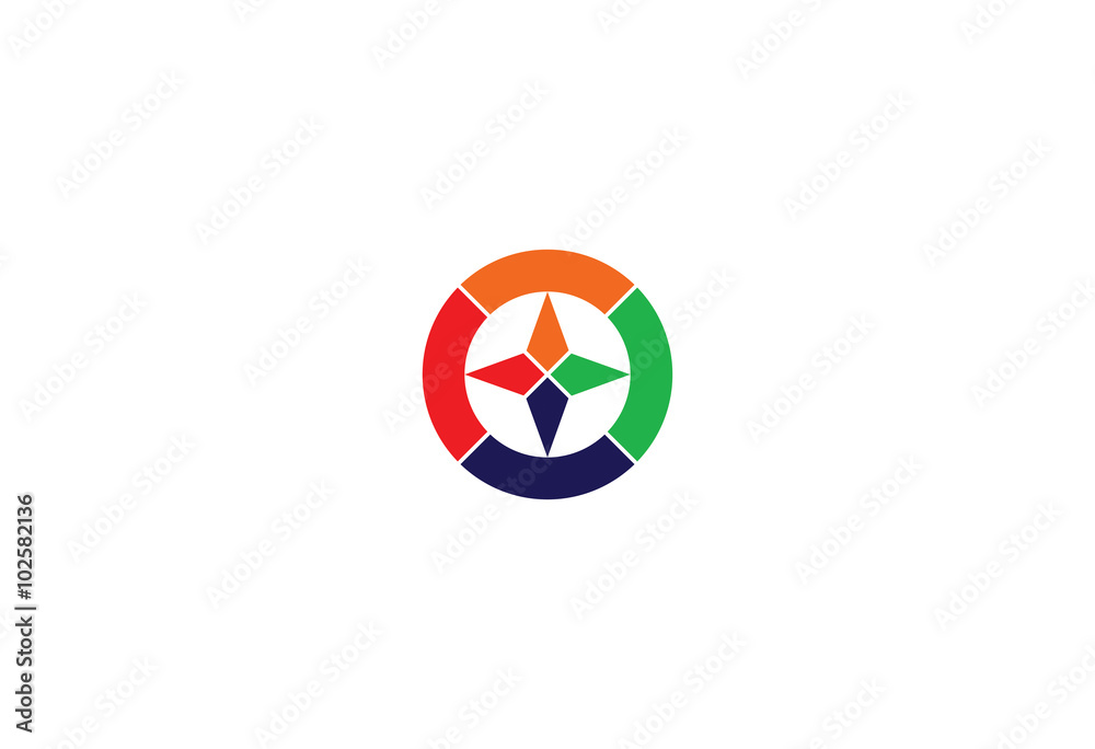 star and circle colorful logo star and circle colorful logo