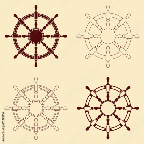 Set of 4 steering wheels