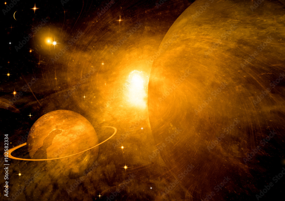 Obraz premium galaxy in a free space