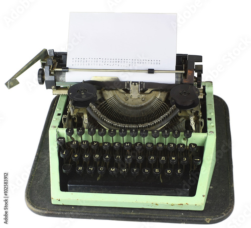 old cyrillic typewriter