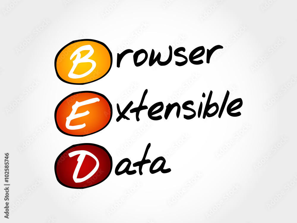 BED - Browser Extensible Data, acronym concept BED - Browser Extensible Data, acronym concept