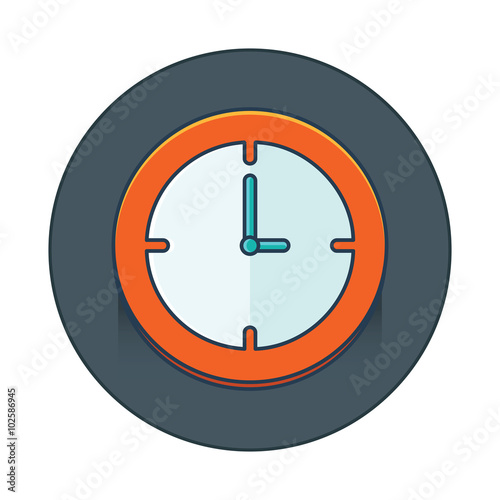 Clock icon flat icon