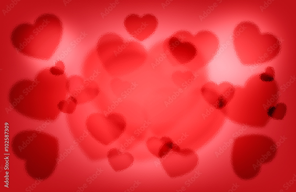 happy valentine day, bokeh heart glass texture background