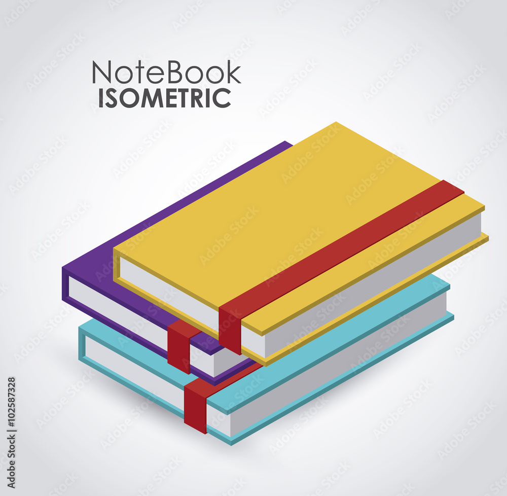 isometric notebook icon design isometric notebook icon design