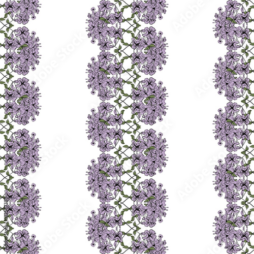 Hand drawn classic art vector floral seamless pattern