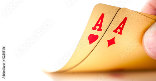 Foto Golden poker cards