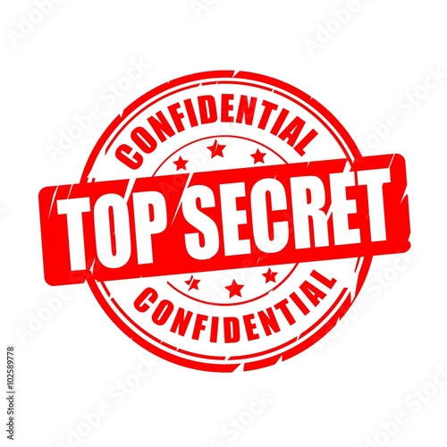 Top secret, confidential vector stamp